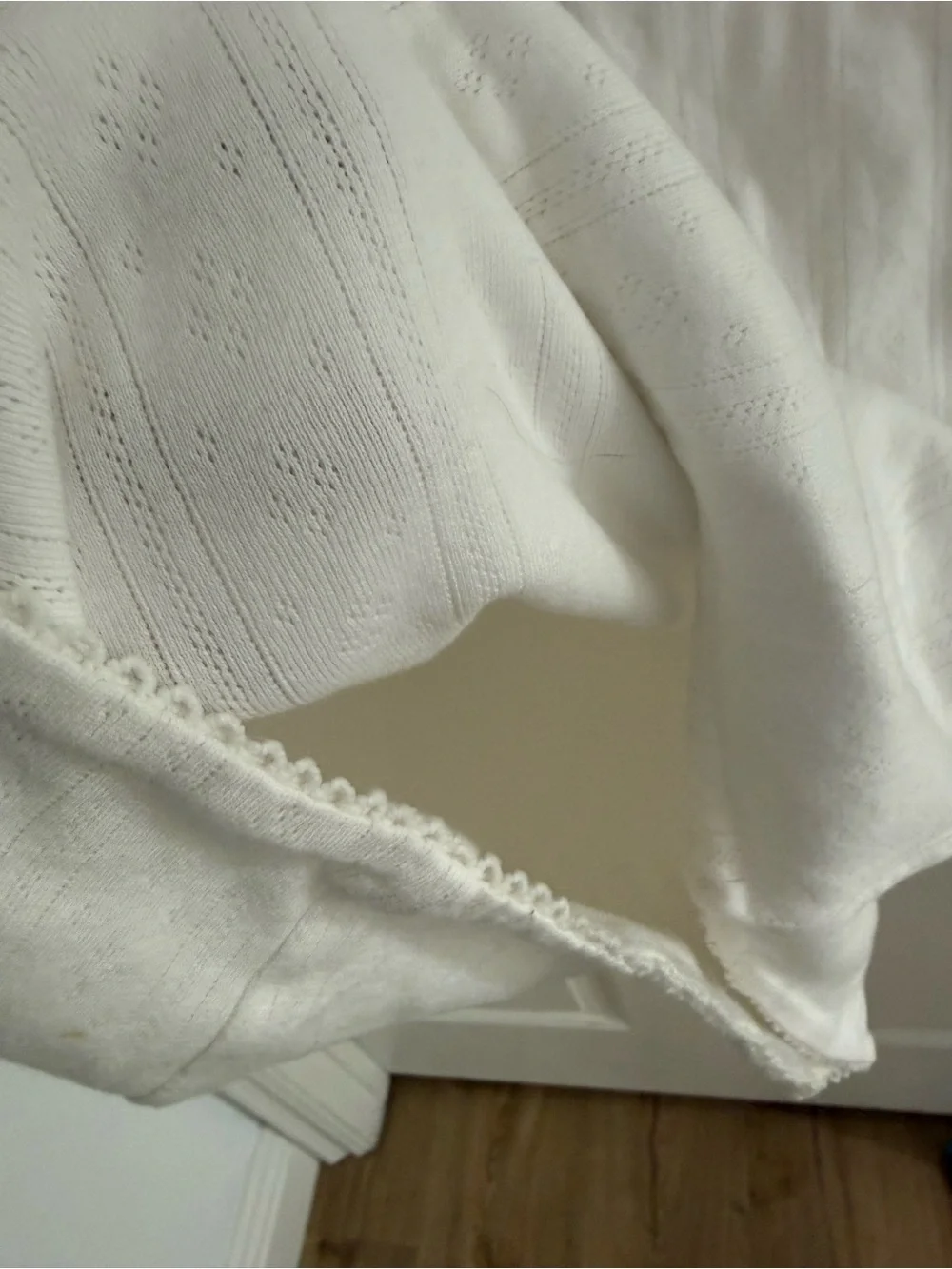 MY MUM MADE IT WHITE POINTELLE COTTON MAXI SKIRT M/L - Picture 10 of 13
